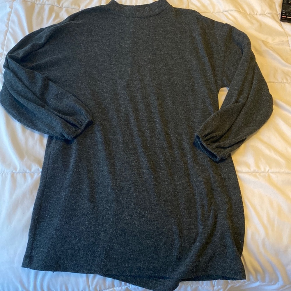 long sleeve gray sweater dress price negotiable